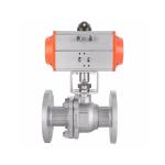 Water Industrial Usage Stainless Steel 2PC Flange Ball Valve with High Platform