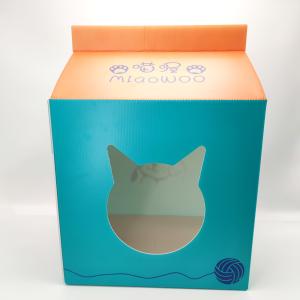 Quality OEM Cat House Corrugated Display Board 33*33*63CM Waterproof wholesale