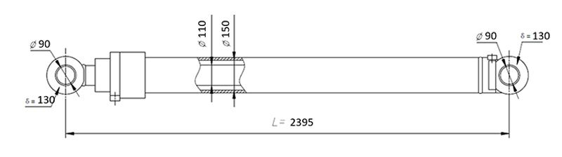 400310-00336 400305-00420A Arm Bucket Hydraulic Cylinder for DX300LCA Construction Equipment