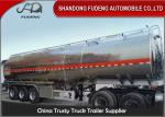 45 cbm FUWA axle petrol fuel tanker semi trailer aluminium alloy sale