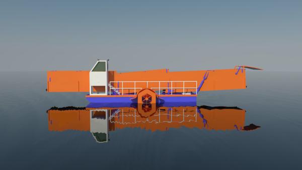Hyaraulic Propulsion Aquatic Weed Transportation Barge With 45cbm loading