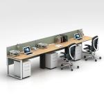 OEM Office Workstation Desks Cubicle 3 Person Workstation