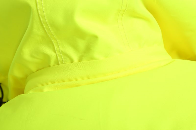 300D Oxford Hi Vis Trench Coat , 100% Polyester Class 3 Rain Jacket