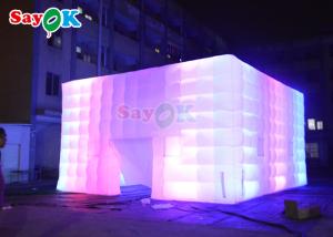 Quality Customized Air Cube Tent Inflatable Nightclub Wedding Photo Booth With Colorful LED Light wholesale
