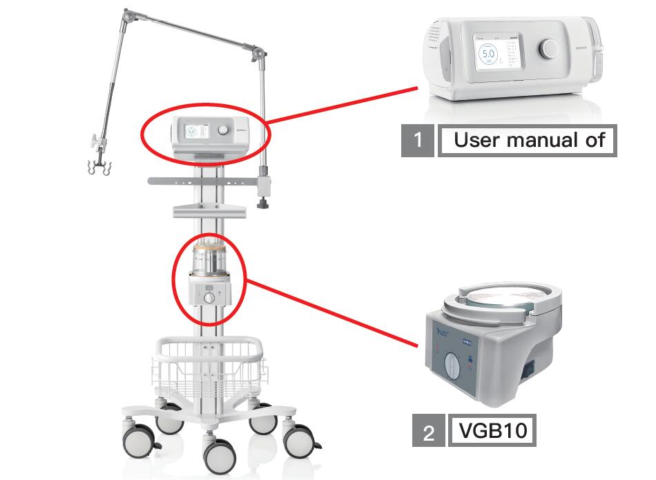 Multi Purpose Oxygen Breathing Apparatus , Adult / Child Ventilator Machine