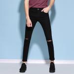 Breathable Mid Waist Men Pants Mens Skinny Jeans With Zippers