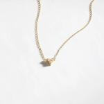 18K Gold Zircon Pendant Silver Chain Trio Diamond Cubic Zircon Necklace