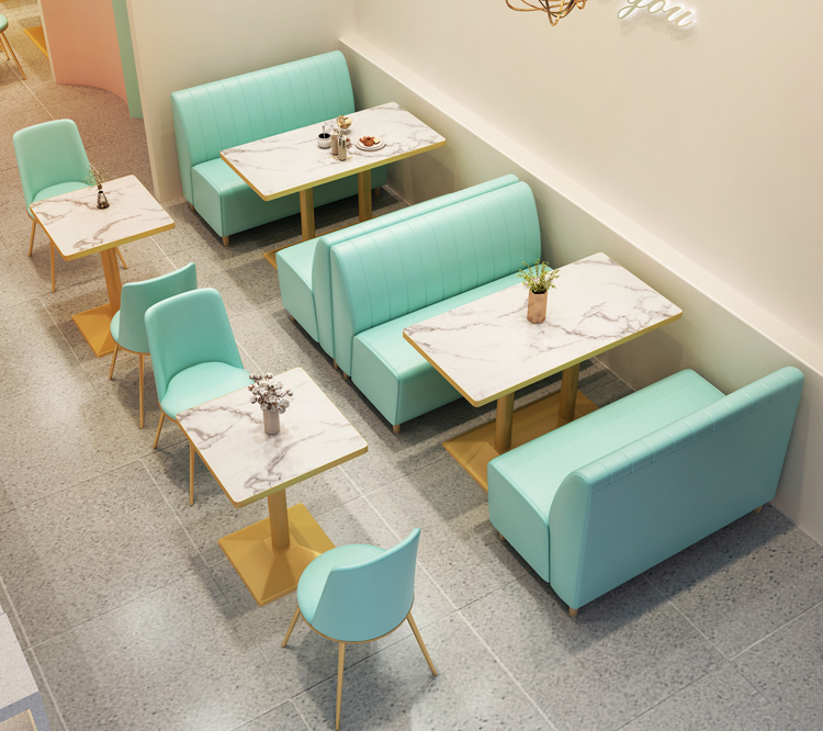 Luxury Rectangular Marble Dining Table And 4 Chairs Bistro Rock Board 40mm