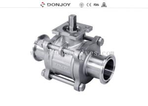 Quality Clamped SS304 10 Bar BPE DN100 2 Way 3pcs non retention Ball Valve wholesale