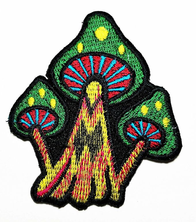 Rose Flower Butterfly Custom Woven Badges Patches for Garment Clothing