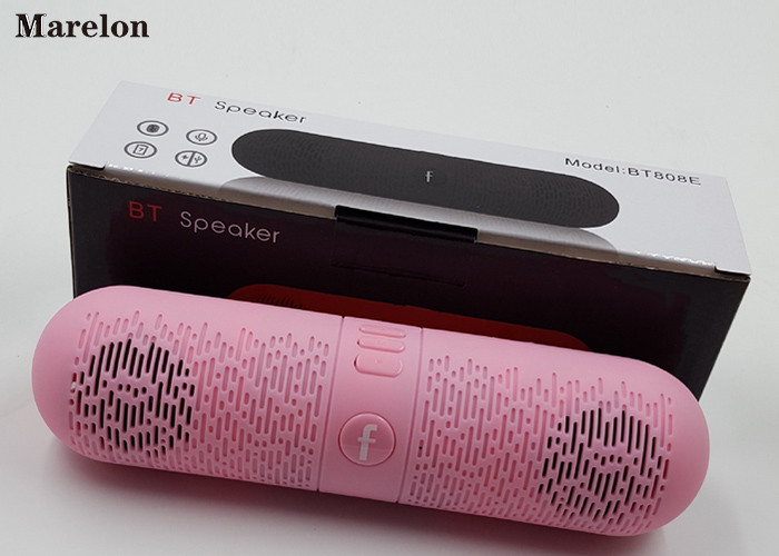 Hands Free Music Bluetooth Speaker Pill Dual Subwoofer Drivers With FM Radio