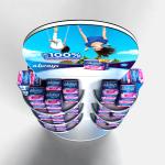 Oral Care Products Cosmetic Display Stand Free Standing Metal Wire Display