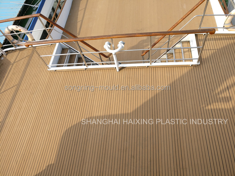 25meter/roll Anti UV Teak PVC Yacht Teak Floor with Teak/Grey Length 25meter/roll