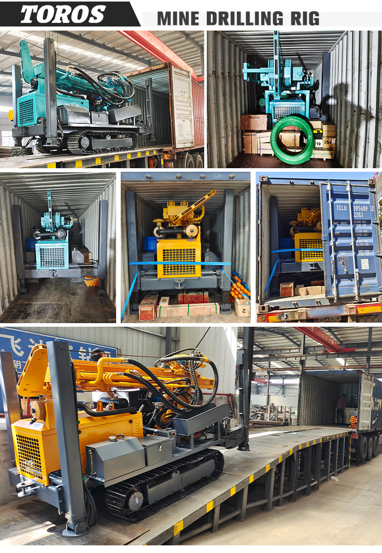 YUCHAI Engine Diesel Powered 300mm Water Well Drilling Rig 7000kg Weight
