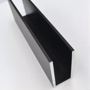 Quality 6005 Black Anodized Aluminum U Channel 3m For Decorations wholesale