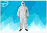 Durable Non Woven Fabric Disposable Coverall Suit White Chemical Resistant