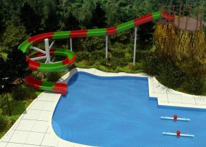 Quality 2 Person Outdoor Swimming Pool Slides For Family Resort / Adventure Park Water Slide wholesale