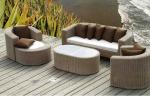 5pcs patio round rattan sofa furniture