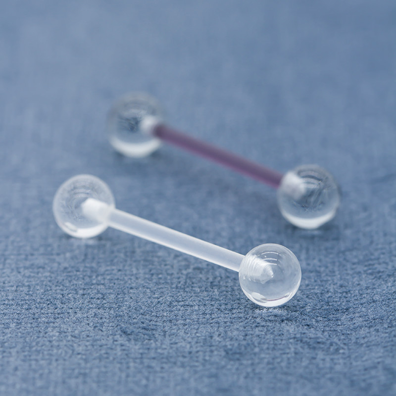 14G 16mm Cute Tongue Piercing Jewelry Exposy Gems Ball For Gift