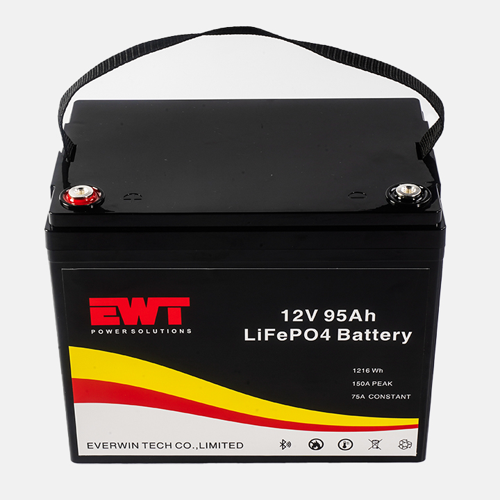 EV RV Car Storage Rechargeable 12V Lithium ion LFP LiFePO4 Battery 12.8V 95Ah Lithium Iron Phosphate Battery