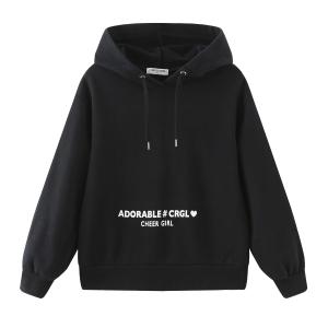 Quality Long Sleeve Black Mens Casual Pullover 100 Cotton Plain Oversized Hoodie wholesale