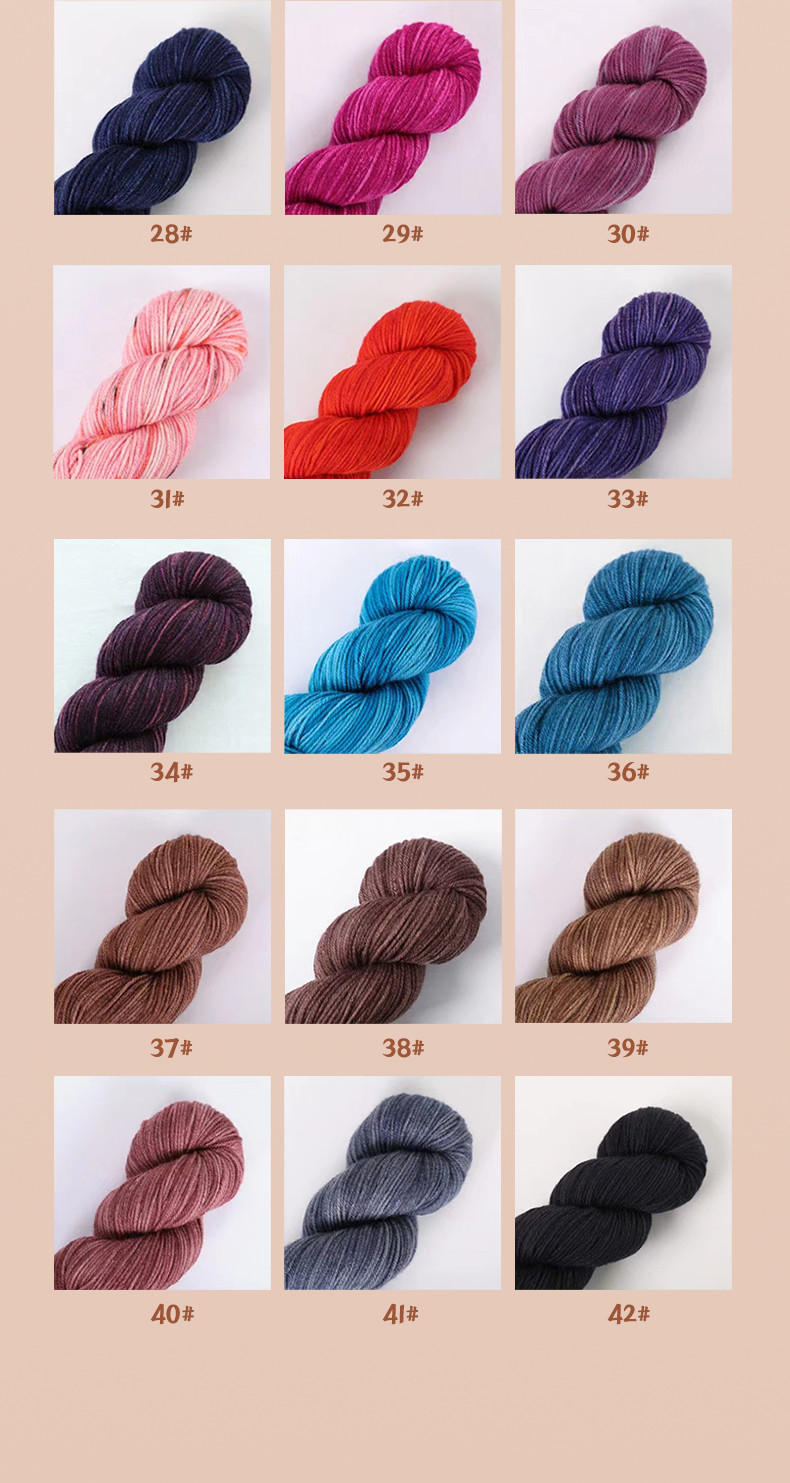 4/8NM Soft Light Warm Spray Dyed Merino Wool For Hand Knitting Sweater Baby Blanket Scarf