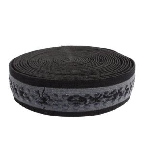 Quality Black 2.5cm Anti Slip Webbing Fitness Silicone Elastic Gripper Tape wholesale