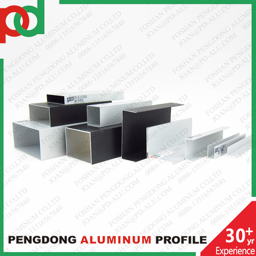 Black Anodized Profiles Aluminio For Windows And Doors Serie 35