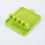 Multiple Bpa Free Silicone Spoon Rest , Kitchen Heat Resistant Utensil Rest