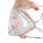 Pyramid Base Crystal Glass Wine Bottle 250ml 375ml 500ml 750ml Rubber Stopper