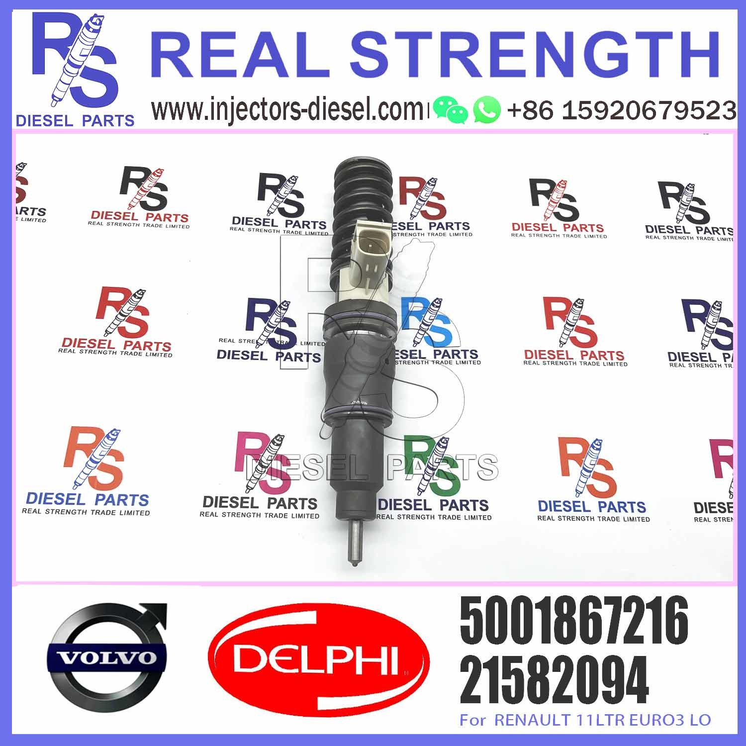 Common Rail Diesel Fuel Injector 21582094 BEBE4D04001 5001867216 for RENAULT MD11 EURO 3