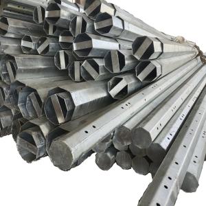 Quality 6m Steel Electric Silver Pole 220V 100mm Hot Dip Galvanized wholesale