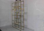 Stainless Steel Golden Modern Wine Rack Cabinet Light Classic Luxury