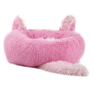 Quality Manufacture Colorful Cute Rabbit Ears Warm Winter Round Pet Dog Cat Bed Sofa For Pets wholesale