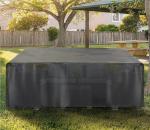 Outdoor Waterproof Patio Furniture Covers,420D Oxford Polyester Black Rectangula