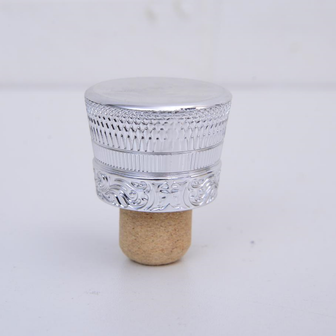 Clear Wine Bottles Stopper 750ml With T Shape Wooden Cap Customized Color Bottle Cap