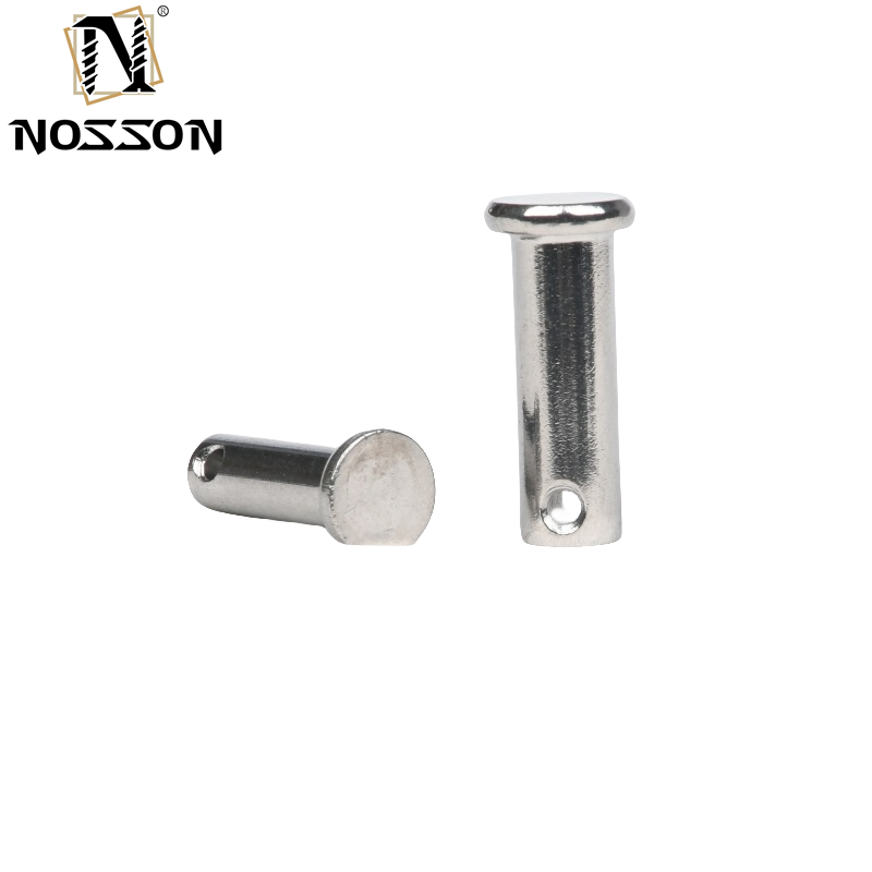 Customized Stainless Steel Hollow Pin Cylindrical Dowel Pins Internal Threaded Round Head Clevis Pins with Bright Finish