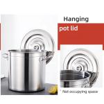 Amazon Hot Selling Flat Bottom Soup Pot Stainless Steel Heavy Duty Cooking Pot