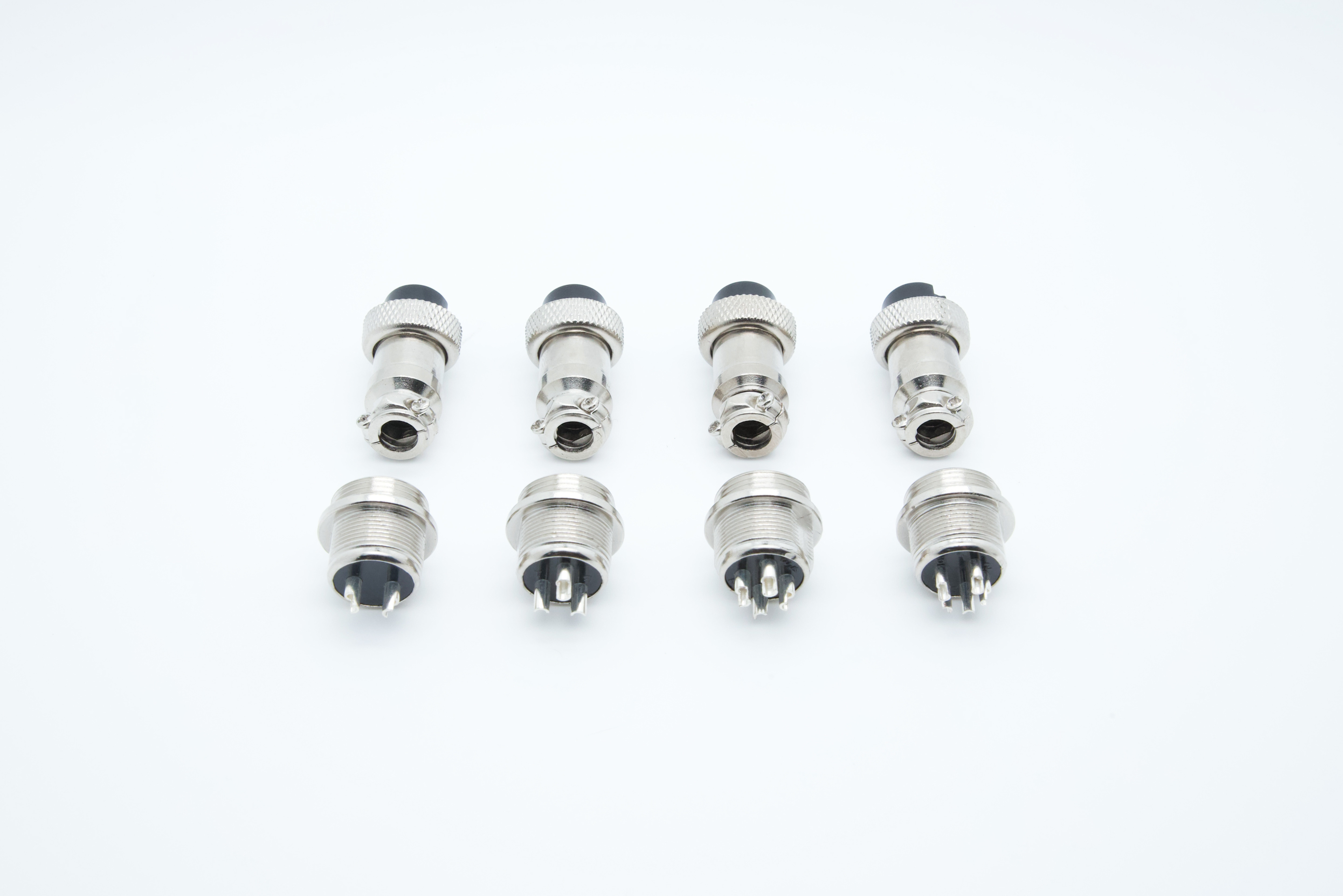 Gx16 Male To Female Locked Wire Type Tin Plated Aviation Connector Plug 2p To 5p