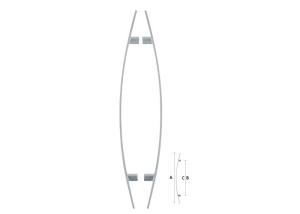 Smooth Surface Vintage Glass Door Handles Superior Plating Easy For Installation