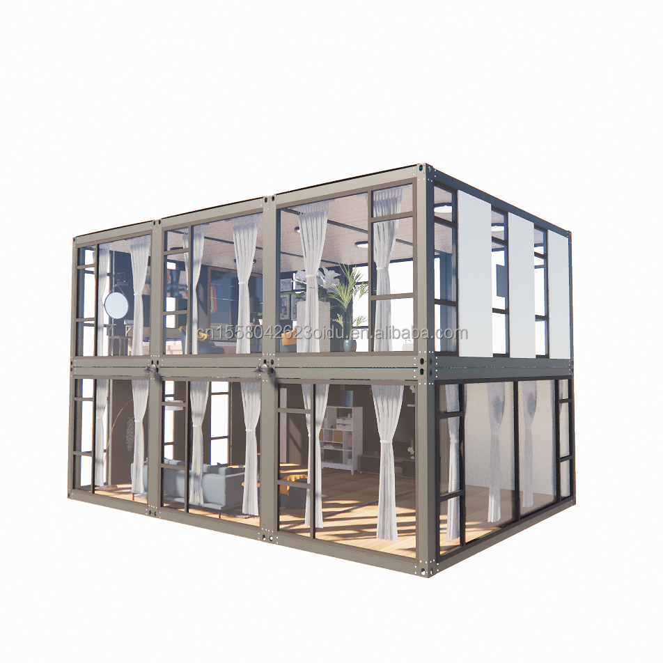 Hotel Flat Pack Steel Product Modern Design Fabricated Apartment by Cbox Luxury Two-Layer Portable Container House