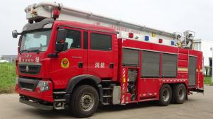 Quality 32M Hydraulic Telescopic Water Tower Fire Truck 440hp With 5t Water 2t Foam Capacity wholesale