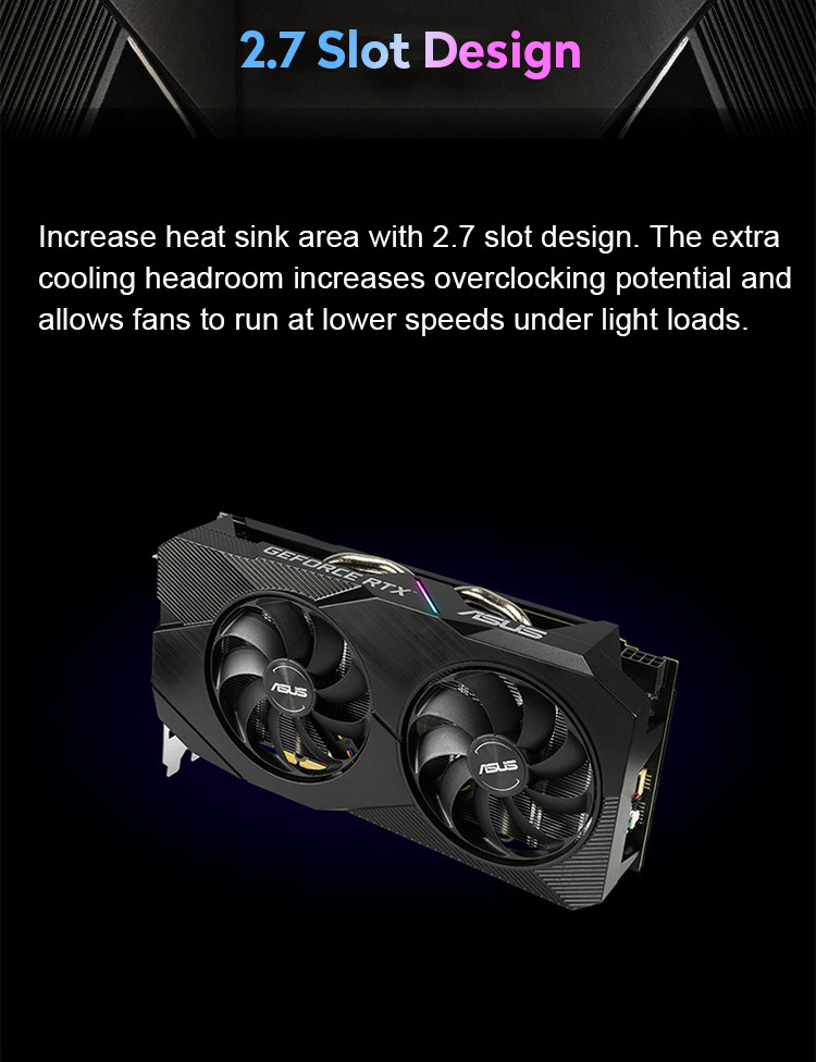 Fan Cooler RTX 2060 Graphics Card PCIE 3.0 12GB GDDR6 DUAL-RTX2060-12G-EVO