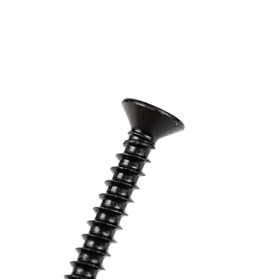 Metric Wooden Construction 410 Stainless Steel Flat Head Black Wood Screws for Wood Ceiling Partition