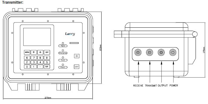Fiberglass Housing Doppler Water Flow Meter With RS485 Bi Directional
