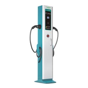 Quality 5in LCD Screen AC EV Charger Single Phase Double Gun 7KW Charging Station wholesale