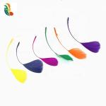 Loose Stripped Carnival Feathers , Event Party Goose Nagoire Feathers Dyed
