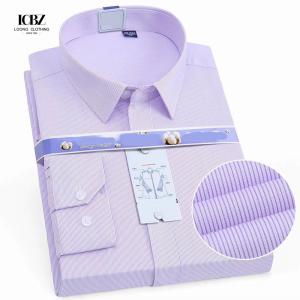 Quality Long-sleeved Slim Business Dress Shirt Free Professional Fairly Used Glossy for Adult Men wholesale