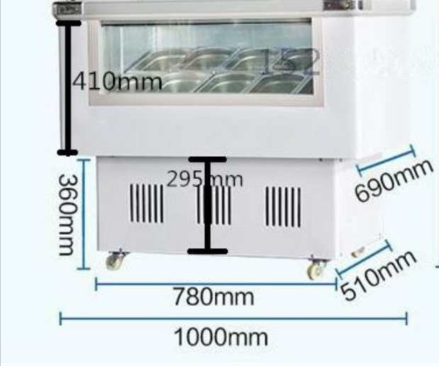 Haagen-dazs style ice cream refrigeration display cabinet direct cooling freezer 10
