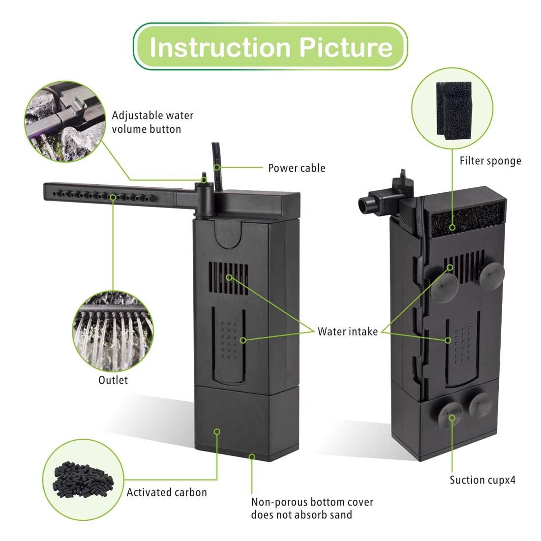 7W Fish Tank Water Filter